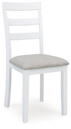 Table à manger et chaises Stonehollow blanc/gris avec banc (ensemble de 6)