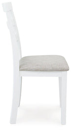 Table à manger et chaises Stonehollow blanc/gris avec banc (ensemble de 6)