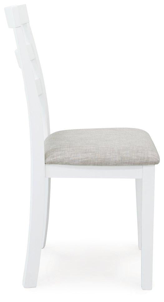 Table à manger et chaises Stonehollow blanc/gris avec banc (ensemble de 6)