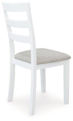 Table à manger et chaises Stonehollow blanc/gris avec banc (ensemble de 6)