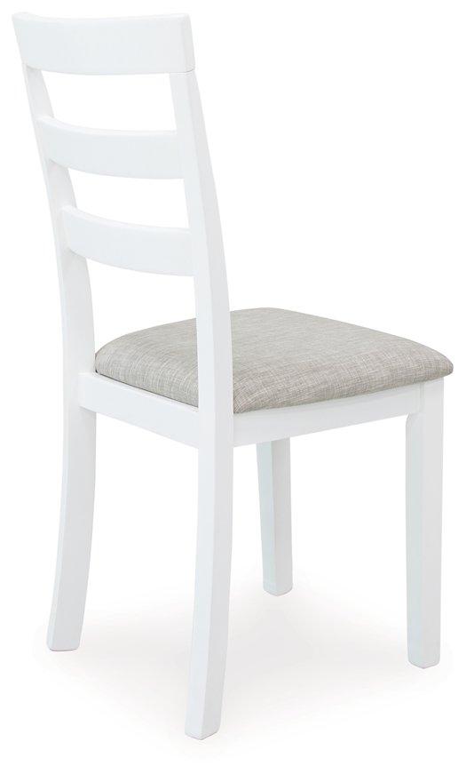Table à manger et chaises Stonehollow blanc/gris avec banc (ensemble de 6)