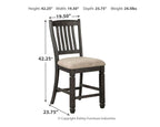 Tyler Creek - Tabouret de bar rembourré (2/cn)