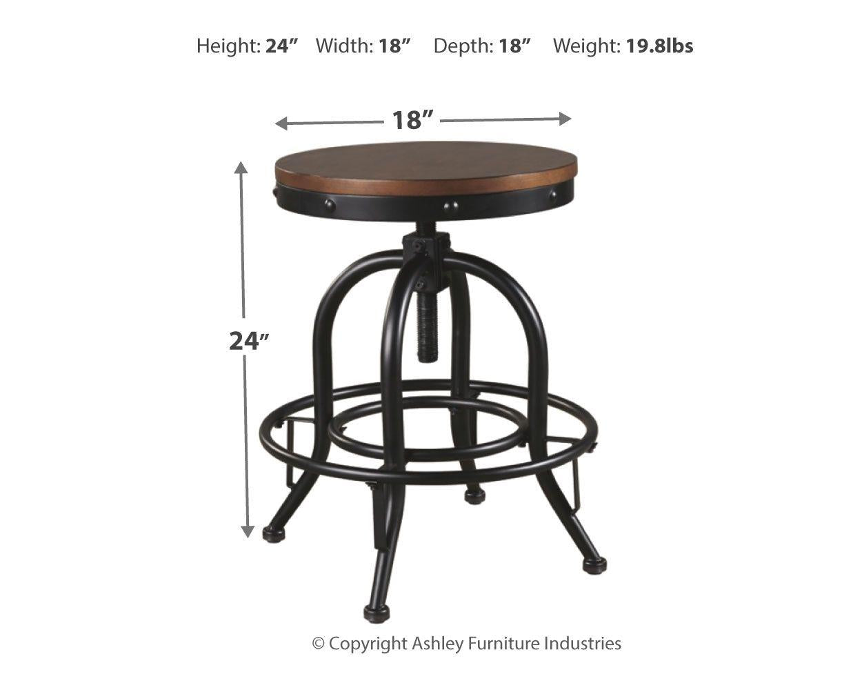 Valebeck - Tabouret de bar pivotant (2/cn)