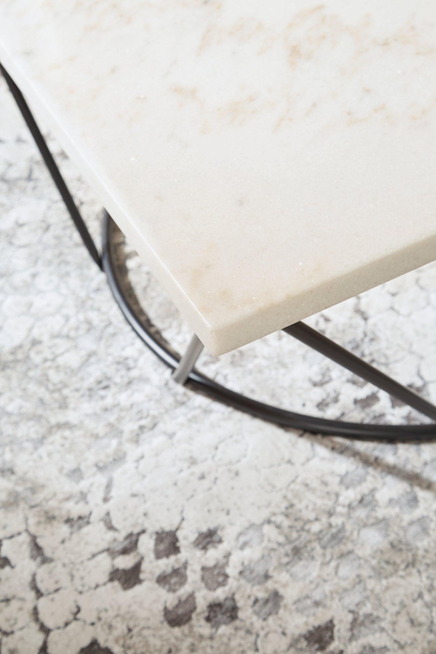 Table basse Vancent blanche/noire
