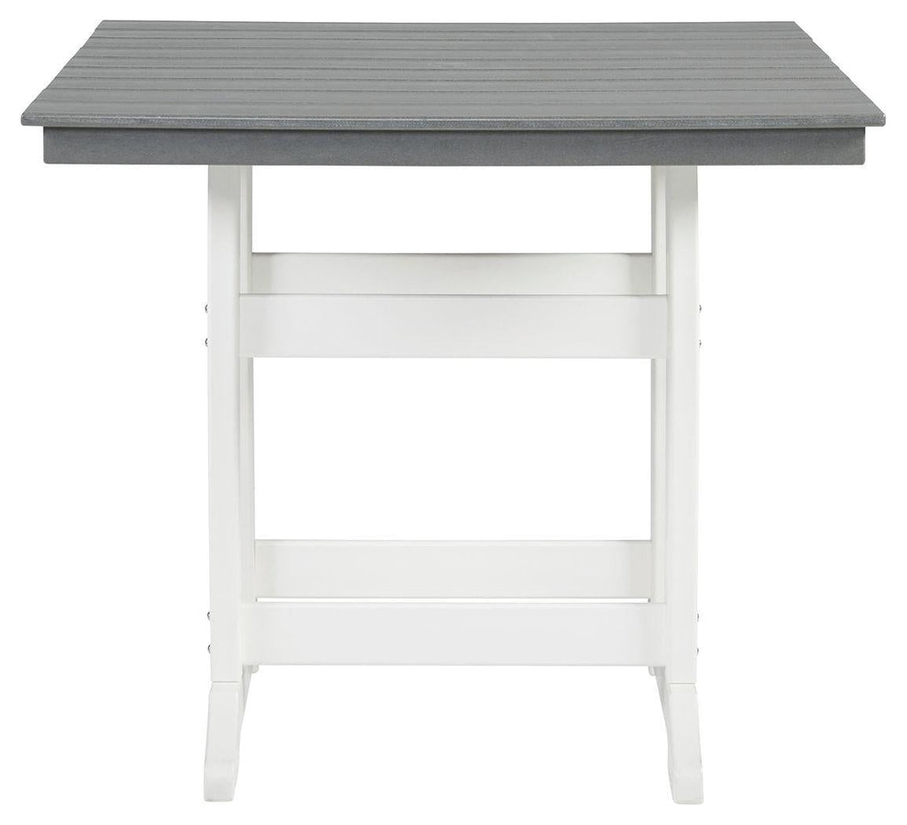 Transville - Table de comptoir carrée avec option parasol