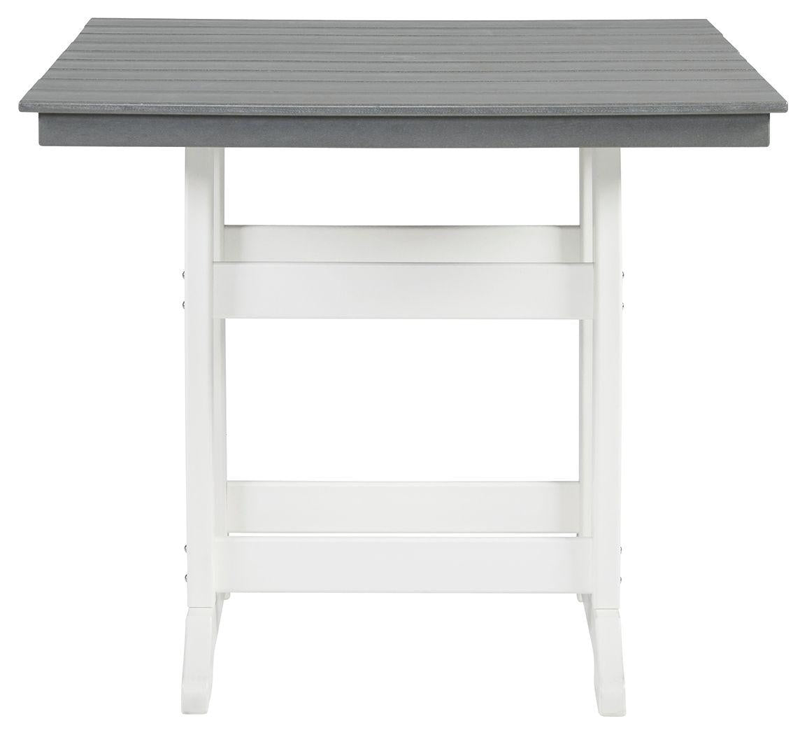 Transville - Table de comptoir carrée avec option parasol