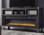 Meuble TV Todoe 65 avec foyer électrique