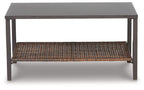 Ensemble de 4 chaises et table d'extérieur marron foncé Zariyah