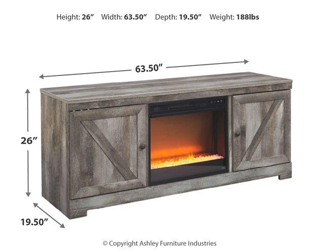 Meuble TV Wynnlow 63 avec foyer électrique