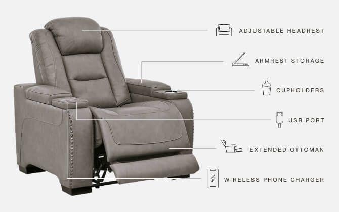 Le Man-den - Fauteuil inclinable électrique avec appui-tête réglable