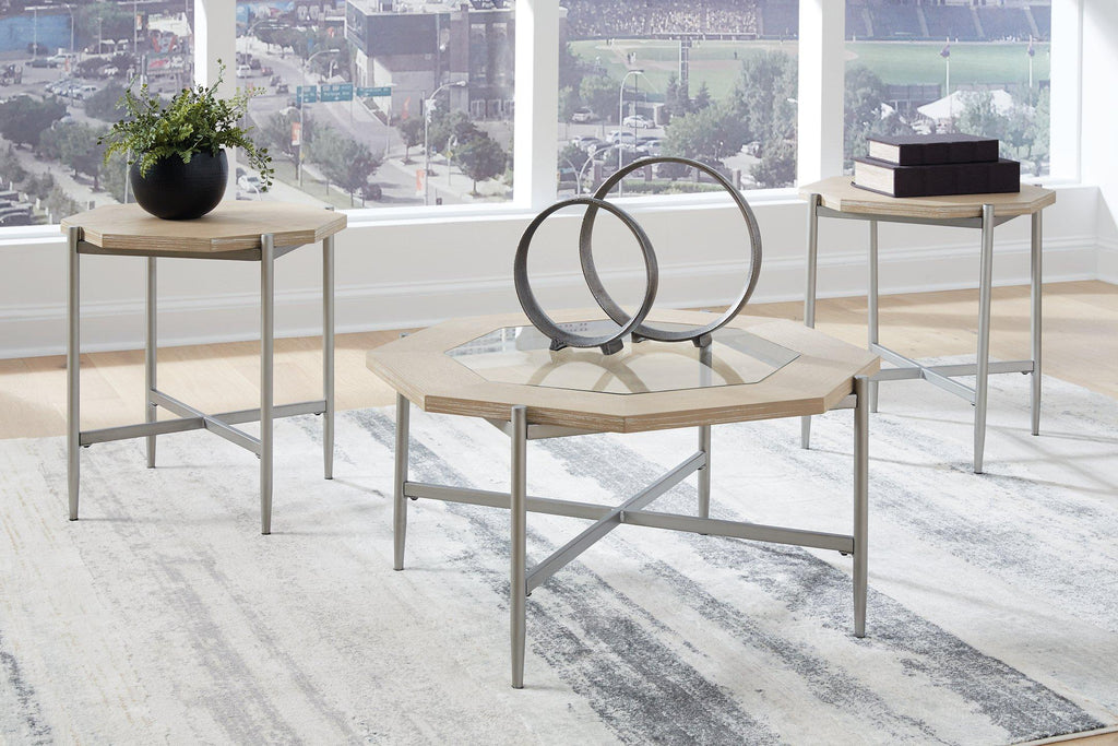 Table en biscuit Varlowe (ensemble de 3)