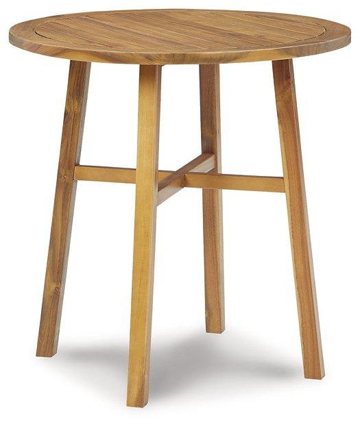 Ensemble de 3 chaises d'extérieur marron Vallerie avec table