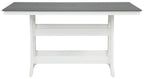 Transville - Table de comptoir rectangulaire avec option parapluie