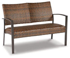 Ensemble de 4 chaises et table d'extérieur marron foncé Zariyah