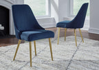 Wynora - Chaise de salle à manger en tissu (2 pièces)