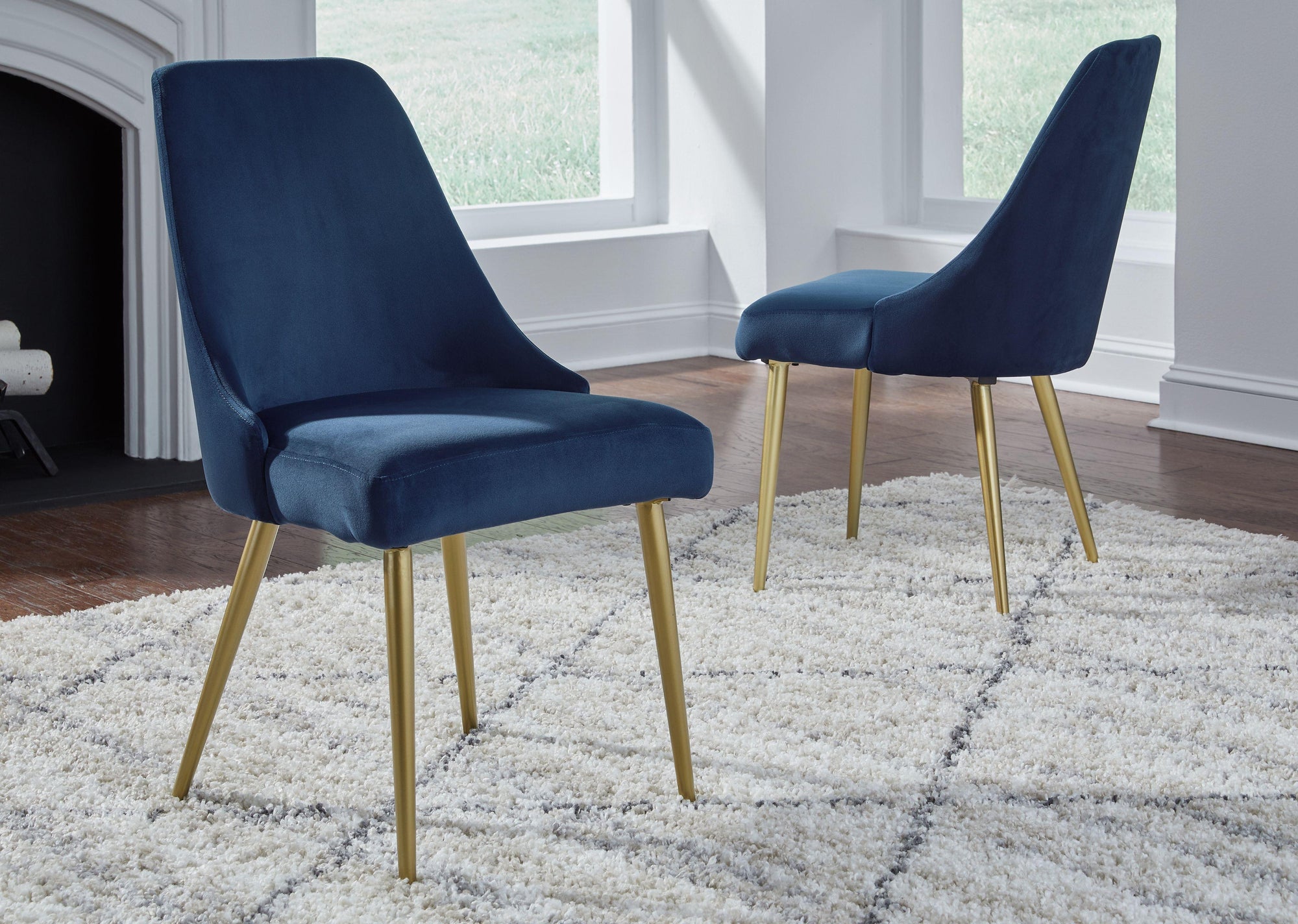 Wynora - Chaise de salle à manger en tissu (2 pièces)