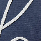 Oreiller Velvetley bleu marine/blanc
