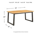 Ensemble de 3 tables à manger d'extérieur marron/noir Town Wood