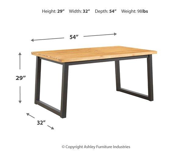 Ensemble de 3 tables à manger d'extérieur marron/noir Town Wood
