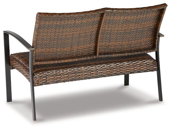 Ensemble de 4 chaises et table d'extérieur marron foncé Zariyah