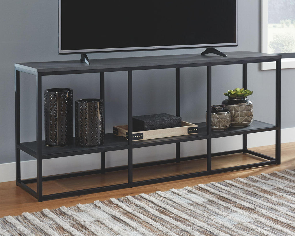 Yarlow - Meuble TV extra large - Base en métal doré
