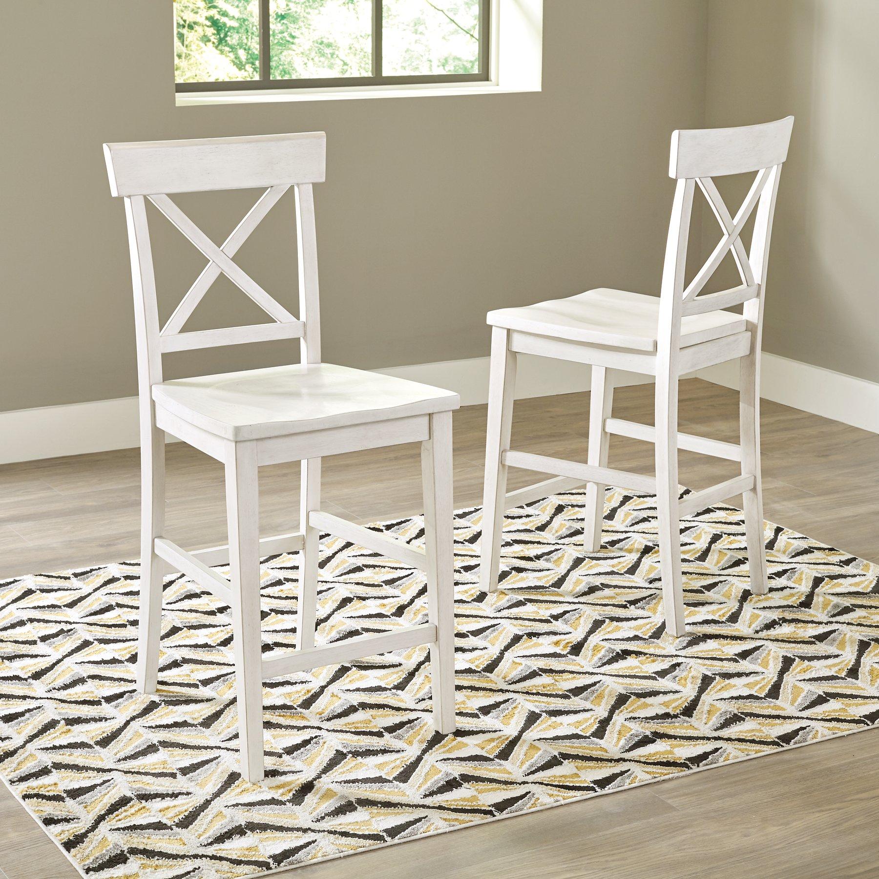 Tabouret de bar blanc Stuven (lot de 2)