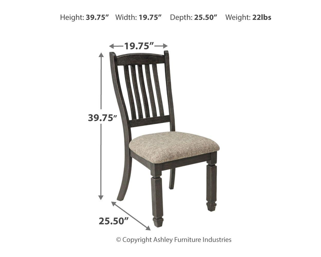 Tyler Creek - Chaise de salle à manger en tissu (2 pièces)