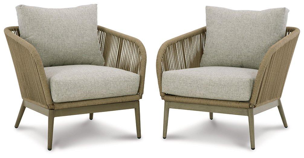 Chaise longue Swiss Valley avec coussin (lot de 2)