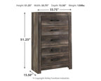 Wynnlow - Commode à cinq tiroirs