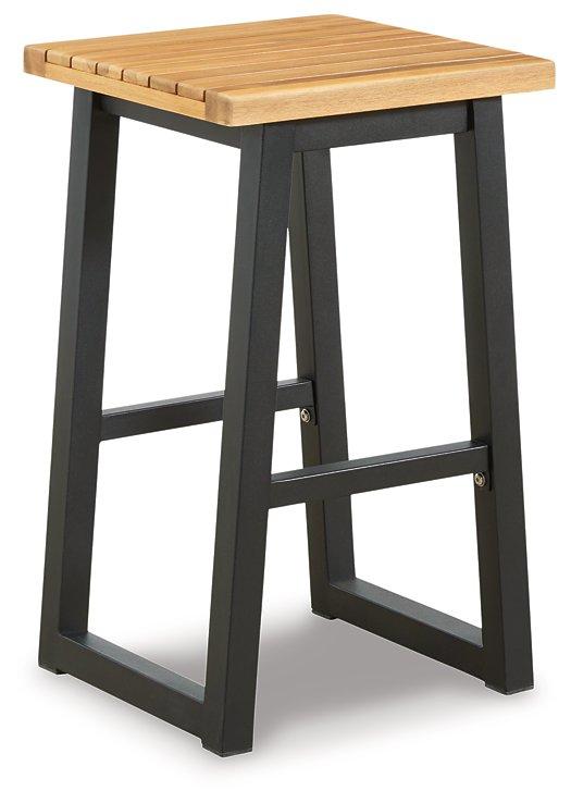 Ensemble de 3 tables de bar d'extérieur marron/noir Town Wood