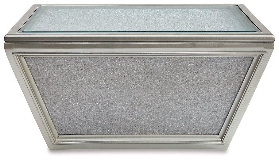 Table basse Traleena finition argentée