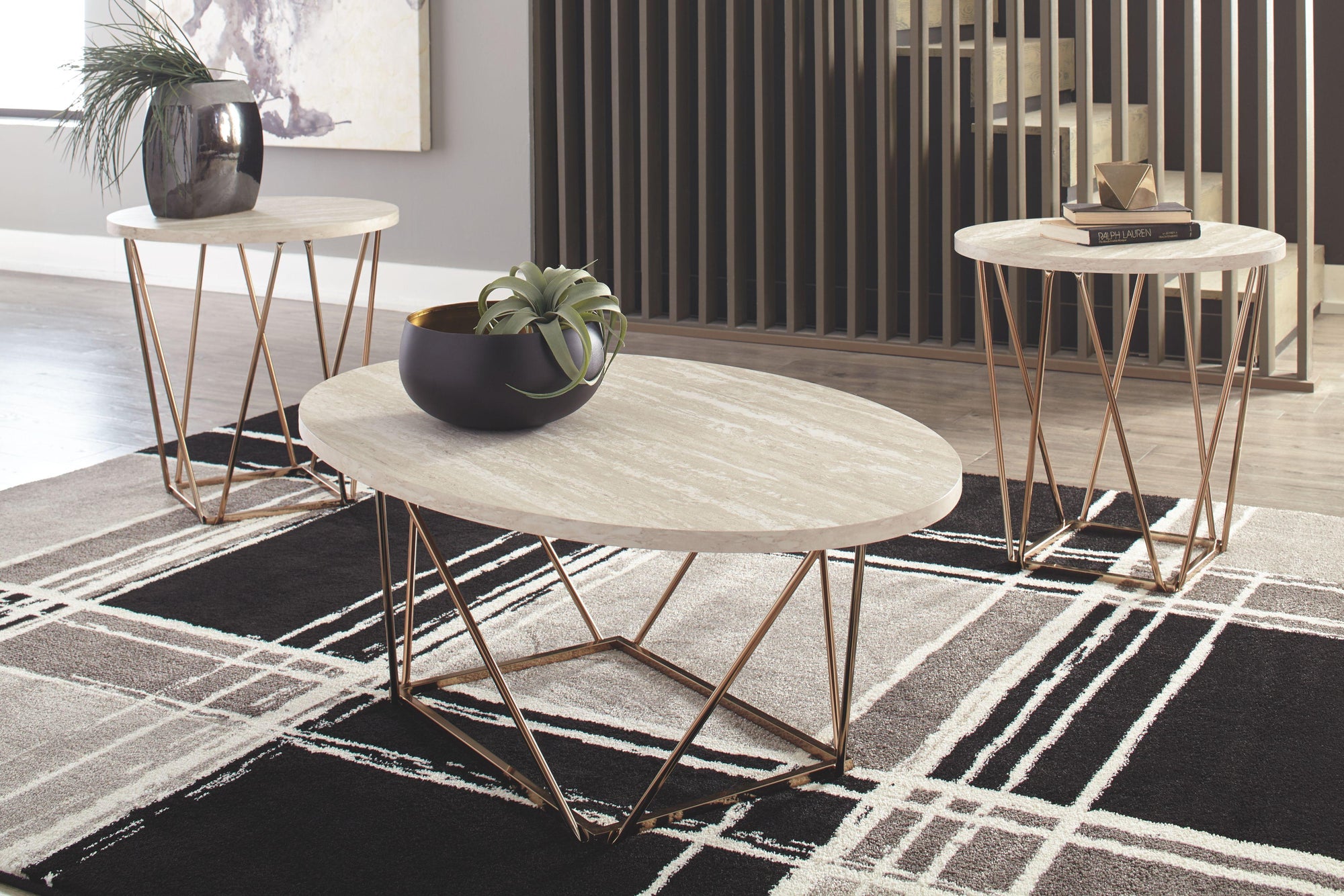 Tarica - Ensemble de tables d'appoint (3/cn)