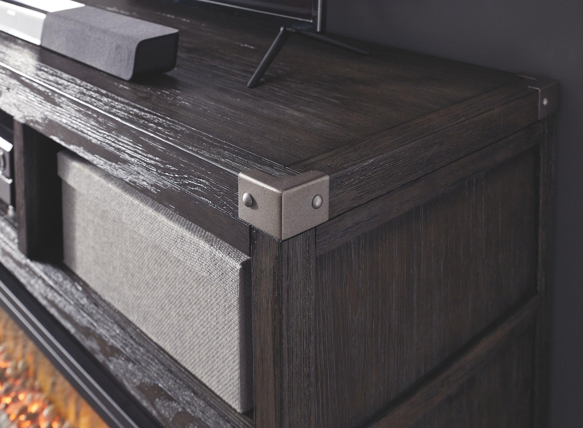 Todoe - Meuble TV LG avec option cheminée