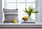 Oreiller Yarnley gris/blanc