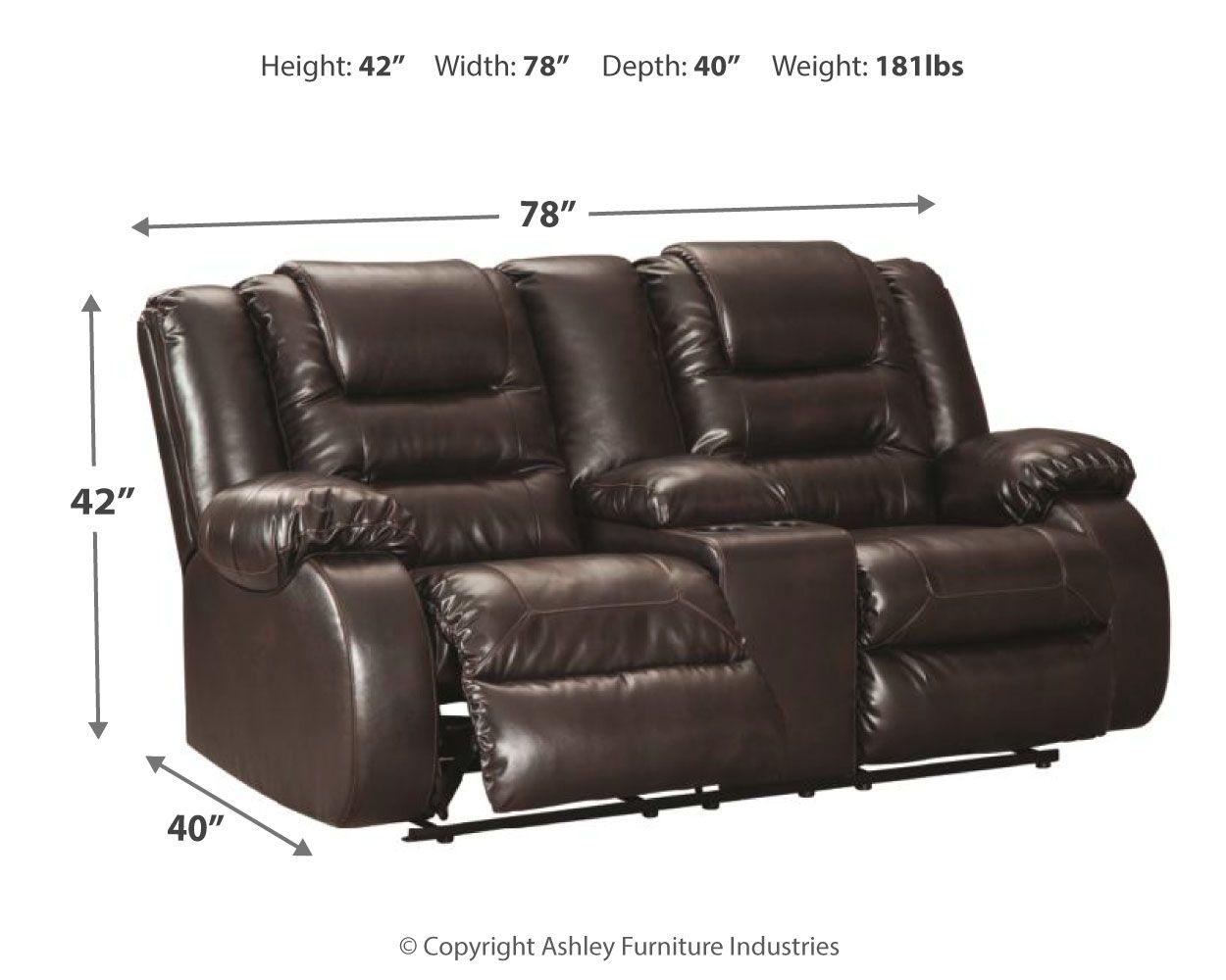 Vacherie - Causeuse double avec console