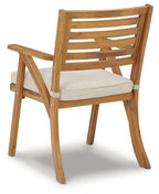 Ensemble de 3 chaises d'extérieur marron Vallerie avec table