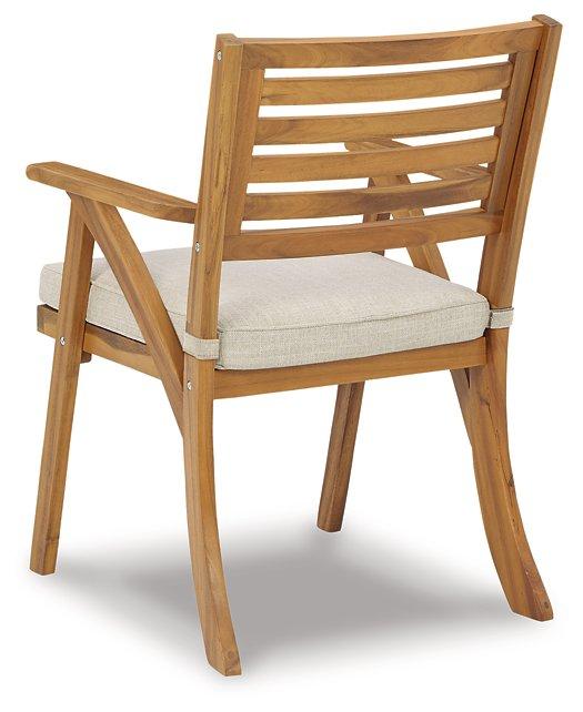Ensemble de 3 chaises d'extérieur marron Vallerie avec table