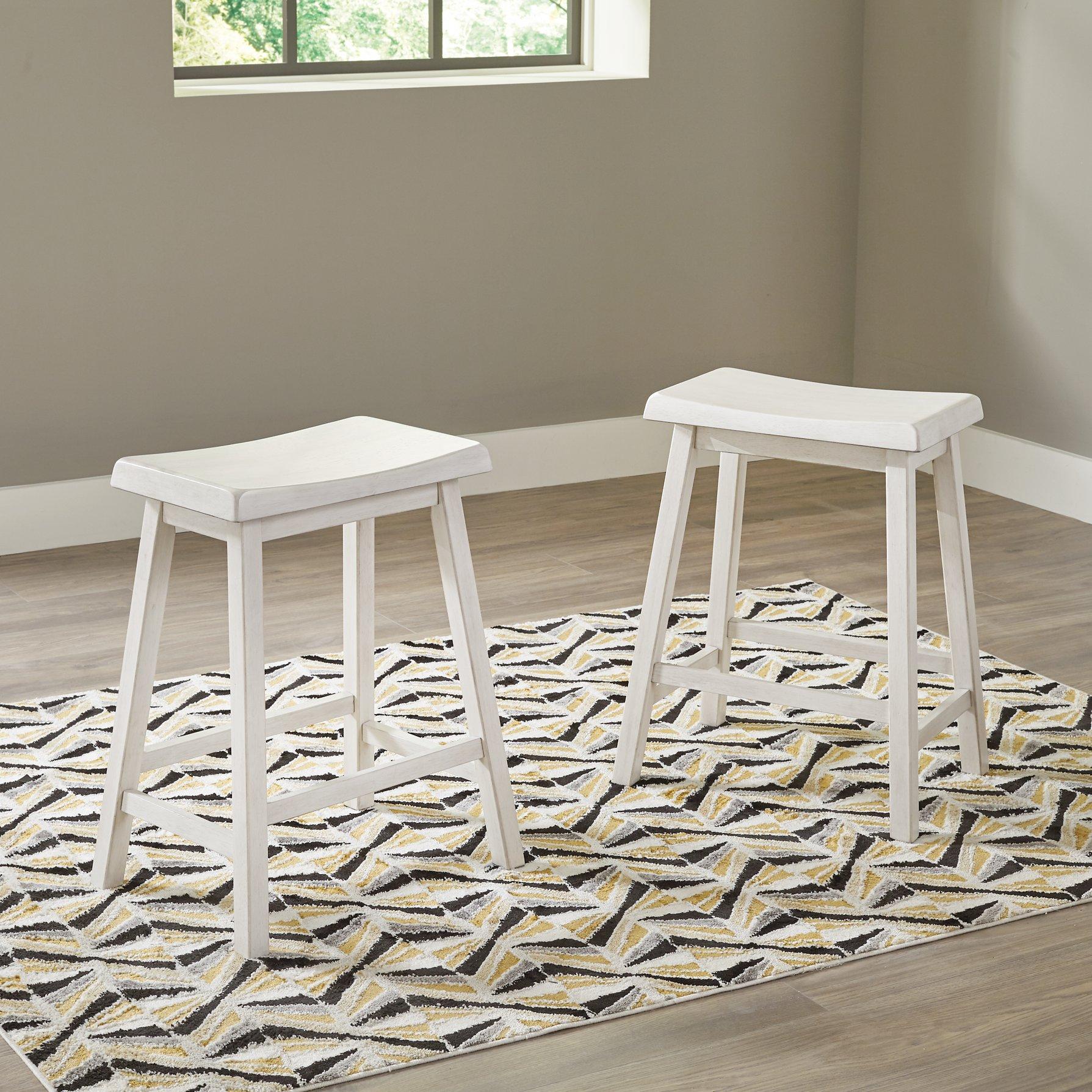 Tabouret de bar Stuven blanc (lot de 2)