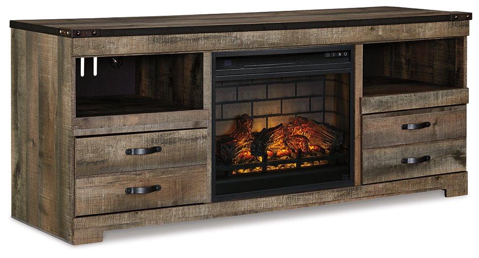 Meuble TV Trinell 63 avec foyer électrique