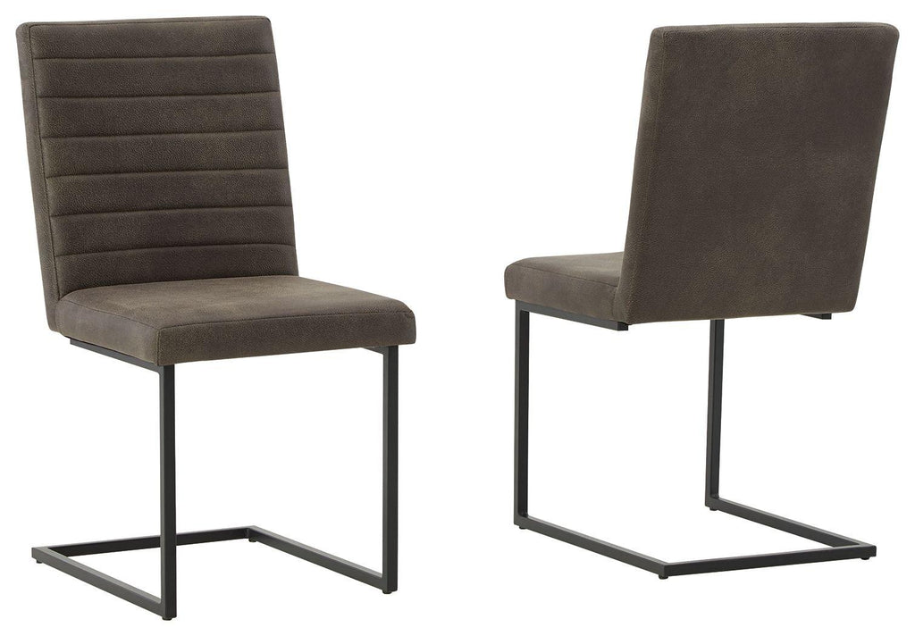 Strumford - Chaise de salle à manger en tissu (2 pièces)