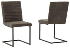 Strumford - Chaise de salle à manger en tissu (2 pièces)