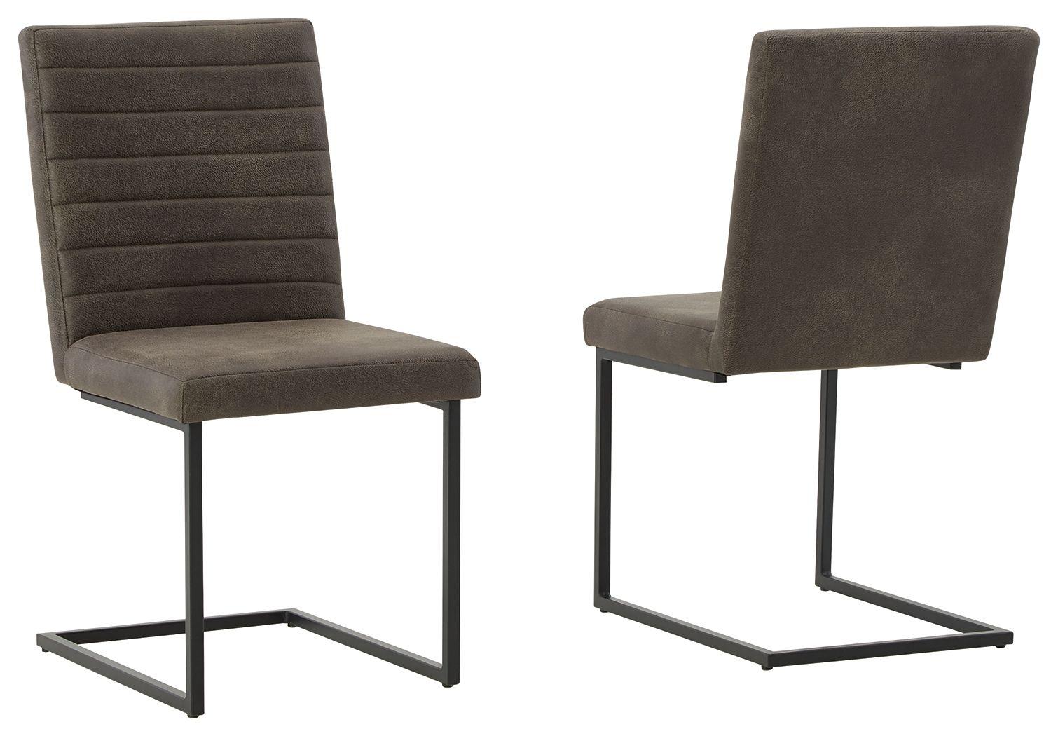 Strumford - Chaise de salle à manger en tissu (2 pièces)