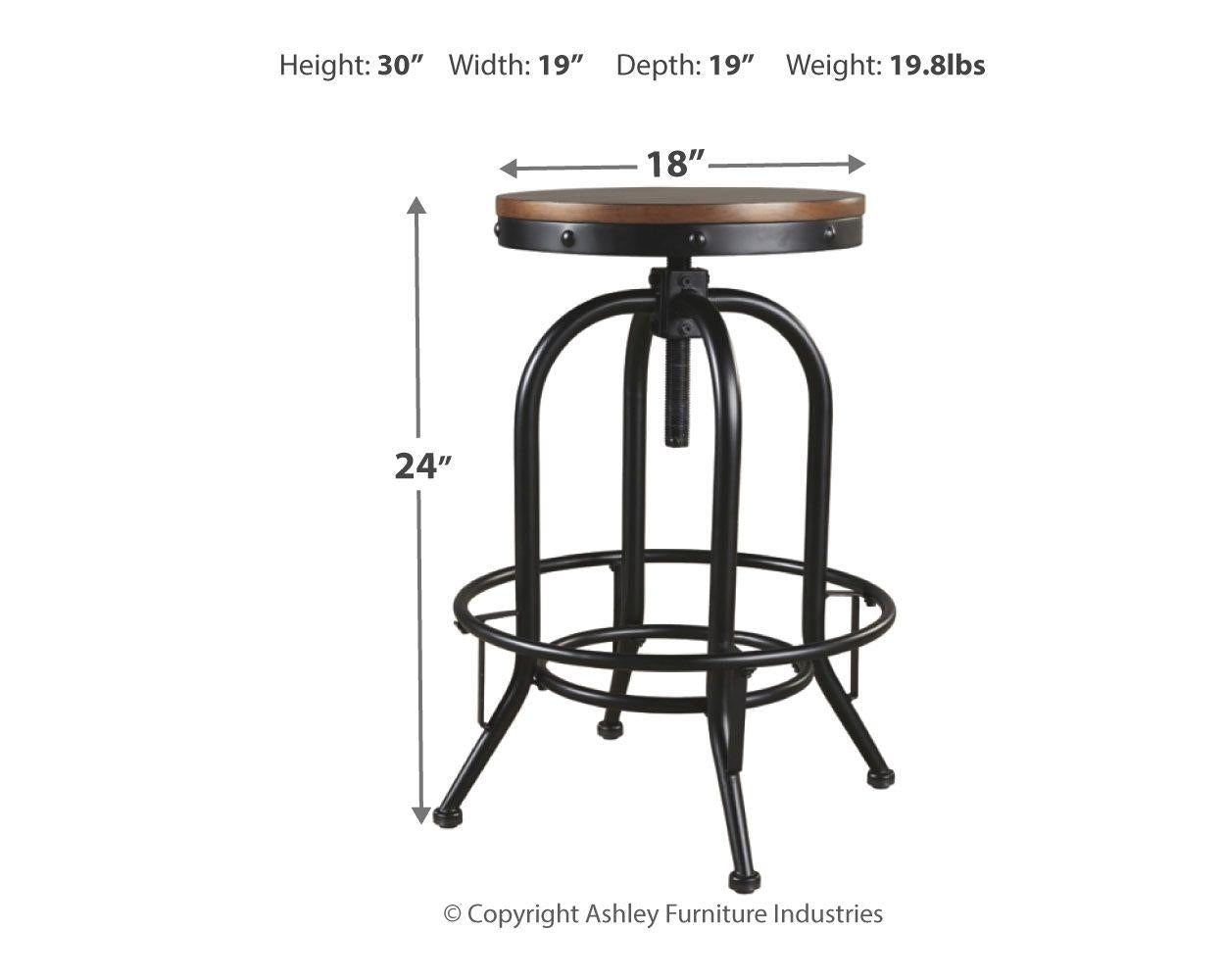 Valebeck - Tabouret de bar pivotant haut (2/cn)