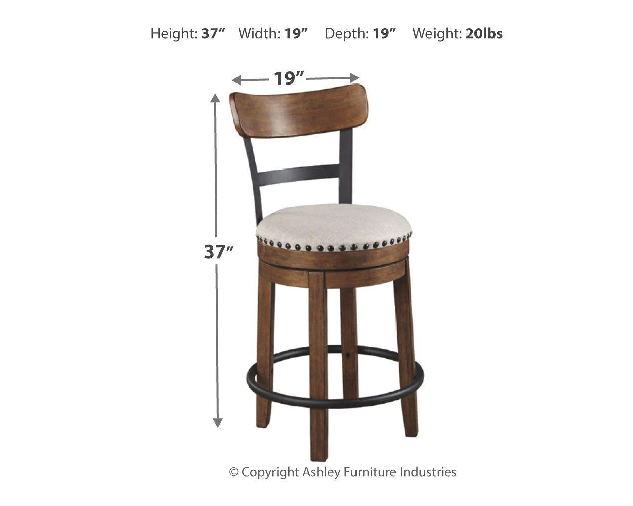 Valebeck - Tabouret de bar pivotant Uph (1/cn)
