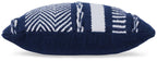 Coussin Yarnley bleu marine/blanc (lot de 4)