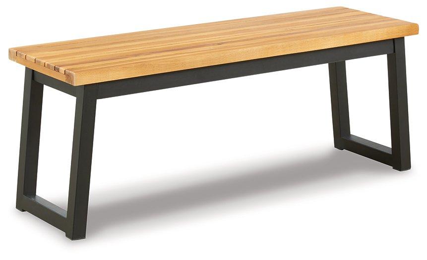 Ensemble de 3 tables à manger d'extérieur marron/noir Town Wood