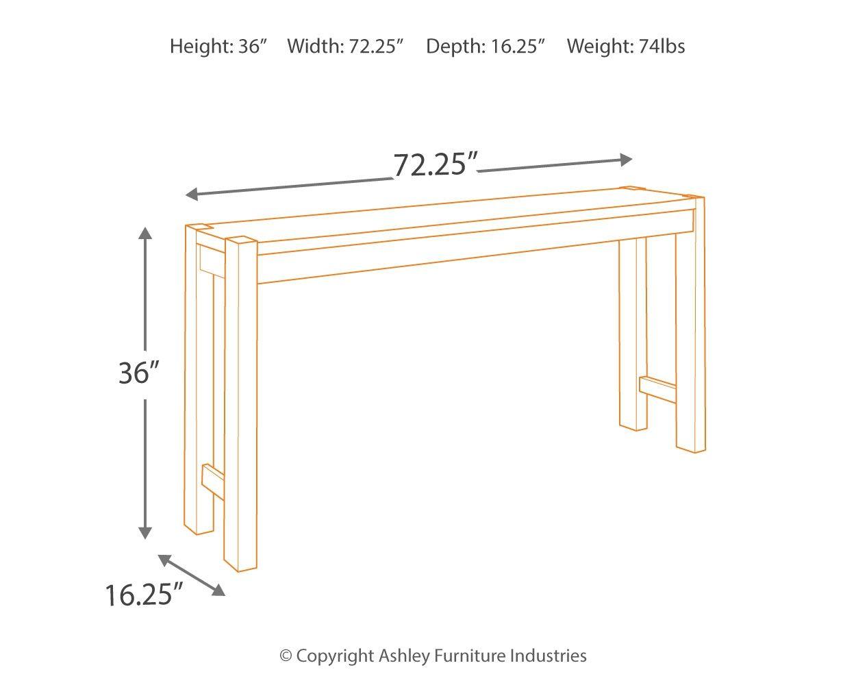 Torjin - Table de comptoir longue