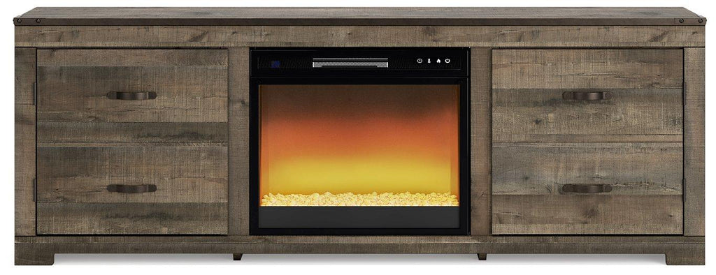 Meuble TV Trinell avec cheminée électrique