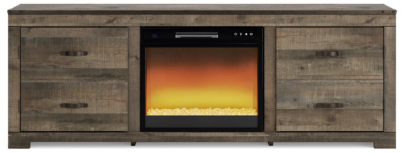 Meuble TV Trinell avec cheminée électrique