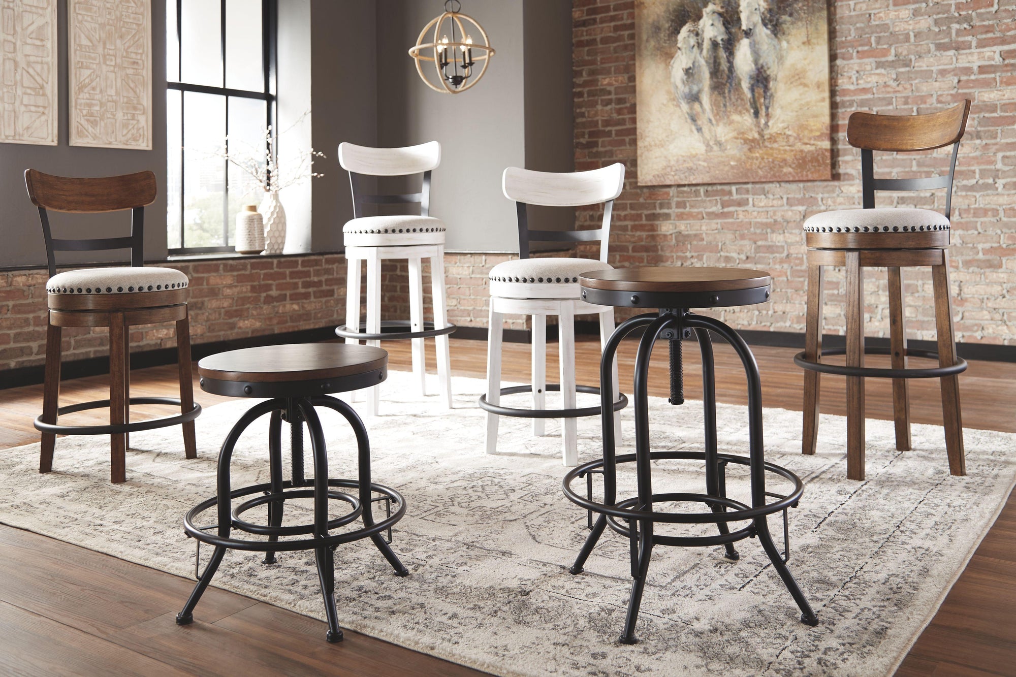Valebeck - Tabouret de bar haut pivotant (1/cn)